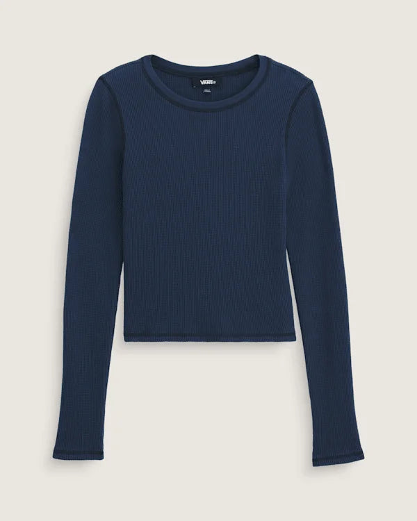 Waffle Long Sleeve Shirt - Dress Blues