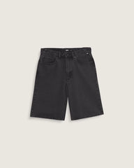 Check-5 Baggy Denim Shorts - Washed Black