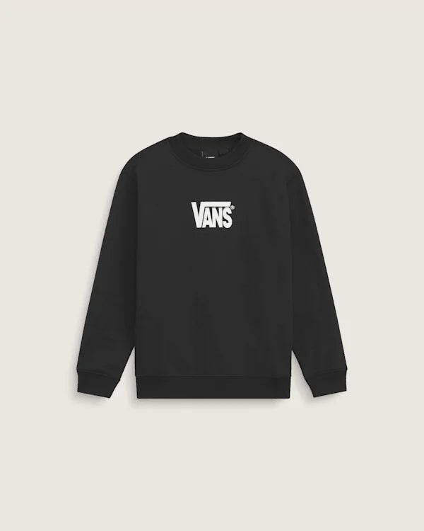 Kids Stretch Logo Crew Sweatshirt - Black / White