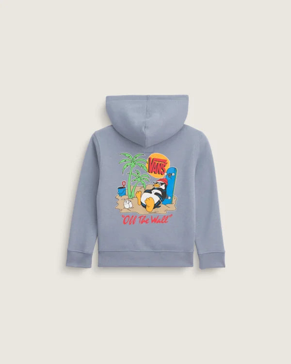 Little Kids Yolo Penguin Zip Hoodie - Glacial Slate Blue