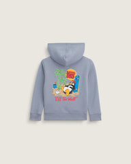 Little Kids Yolo Penguin Zip Hoodie - Glacial Slate Blue