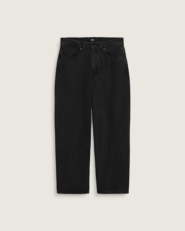 Kids Check-5 Loose Denim Pants - Stonewash Black
