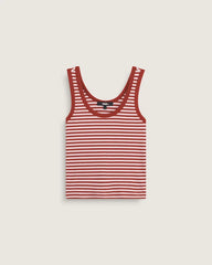 Lilly Stripe Tank - Poppy Ember Red