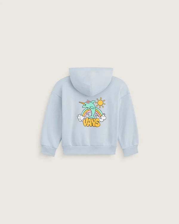 Little Kids Flippercorn Zip Hoodie - Soft Slate Blue