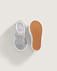 Toddler Old Skool V Shoe - Glitter Silver / Pale Petal
