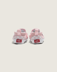 Infant Slip-On V Crib Checkerboard Shoe - Checkerboard Blushing Bride Pink / True White