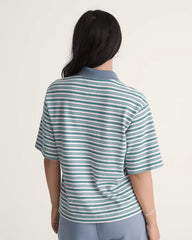Swing Knit Polo Shirt - Glacial Slate Blue