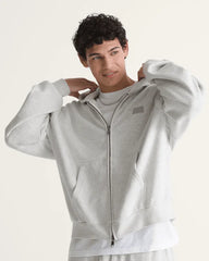 Premium Zip Hoodie - Ash Heather Grey