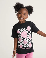 Little Kids Twisted Joy T-Shirt - Black