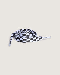 Checkerboard Vans Fat Shoe Laces - Black / White