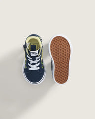 Toddler Sk8-Hi Side Zip Shoe - Glow-in-the-Dark Navy Blue / Yellow
