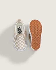 Toddler Classic Slip-On V Shoe - Color Theory Checkerboard Incense