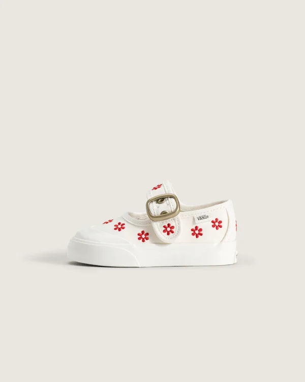 Toddler Mary Jane Shoe - White / Racing Red