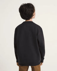 Kids Stretch Logo Crew Sweatshirt - Black / White