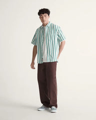 Check-5 Loose Denim Pants - Dark Brown