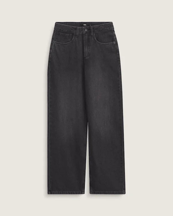 Sirelle 5 Pocket Denim Puddle Pants - Black