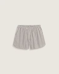Pull On Stripe Shorts - Black-White