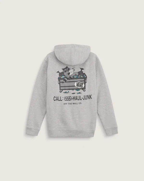 Kids Dumpster Raccoon Zip Hoodie - Cement Heather Grey