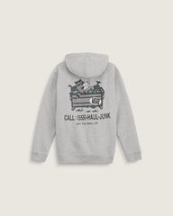Kids Dumpster Raccoon Zip Hoodie - Cement Heather Grey