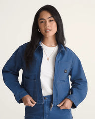 Emily Boxy Workwear Jacket - True Navy Blue