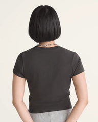 Anthers Baby Tee - Faded Black