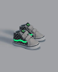 Toddler Sk8-Mid V Shoe - Glow-in-the-Dark Taupe Mist Grey