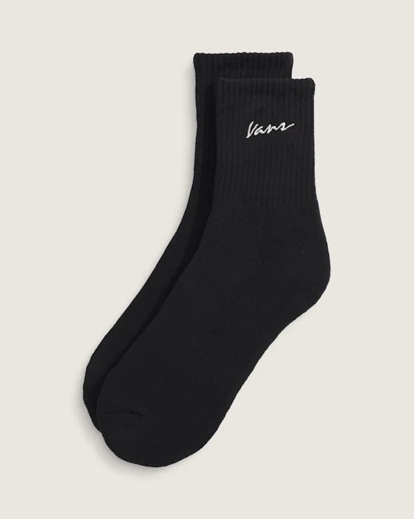 Classic Script Half Crew Socks - Black