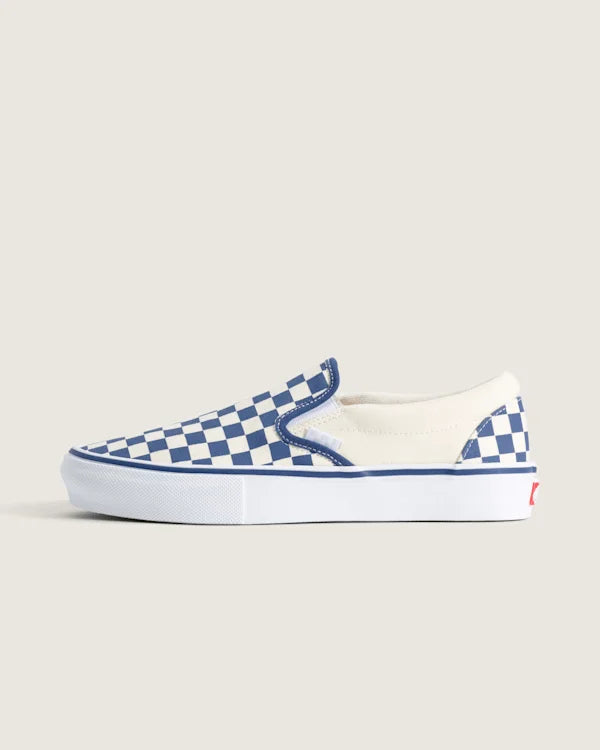 Skate Slip-On Shoe - Blue Checkerboard