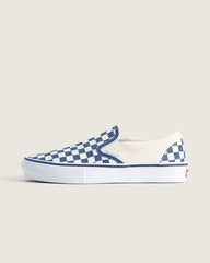 Skate Slip-On Shoe - Blue Checkerboard