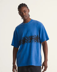 Palm Leaf T-Shirt - Royal Cobalt Blue