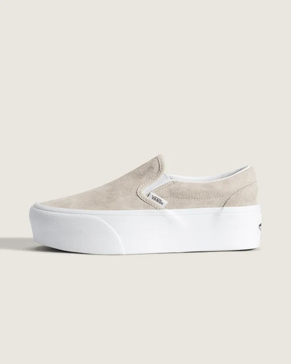 Classic Slip-On Platform Shoe - Oatmeal Beige