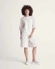 Long Sweat Shorts - Egret White