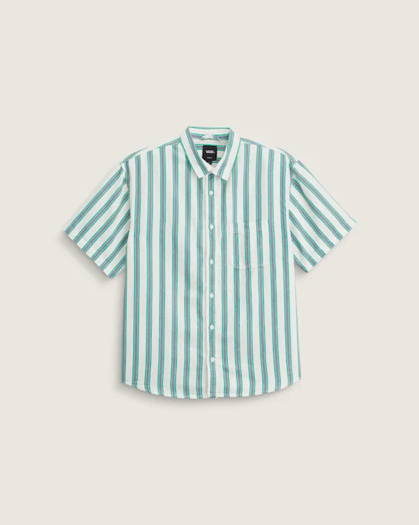 Lawson Stripe Shirt - White / Vivid Verdant Green
