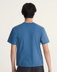 Left Chest Logo Shrunken T-Shirt - True Navy Blue