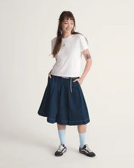 Authentic Chino Denim Skirt - Dark Rinse Blue