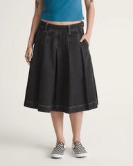 Authentic Chino Denim Skirt - Rinse Black