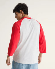 Standard Raglan T-Shirt - Crimson Haze Red / Ash Heather Grey
