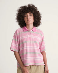 Swing Knit Polo Shirt - Fizz Pink