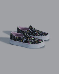 Little Kids Classic Slip-On Shoe - Glow-in-the-Dark Black / Pastel Pink