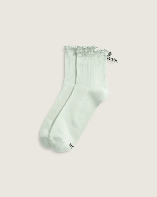 Bow Back Crew Socks - Dusty Mint