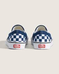 Classic Slip-On Checkerboard Shoe - Checkerboard Deep Indigo Blue