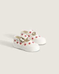 Toddler Mary Jane Shoe - White / Racing Red