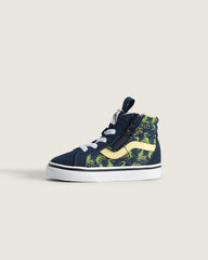 Toddler Sk8-Hi Side Zip Shoe - Glow-in-the-Dark Navy Blue / Yellow