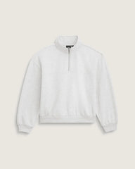 Script Logo Mock Neck Sweatshirt - White Heather