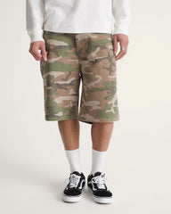 Drill Chore Loose Shorts - Vintage Camo Green