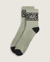 Warp Check Half Crew Socks - Soft Sage Green