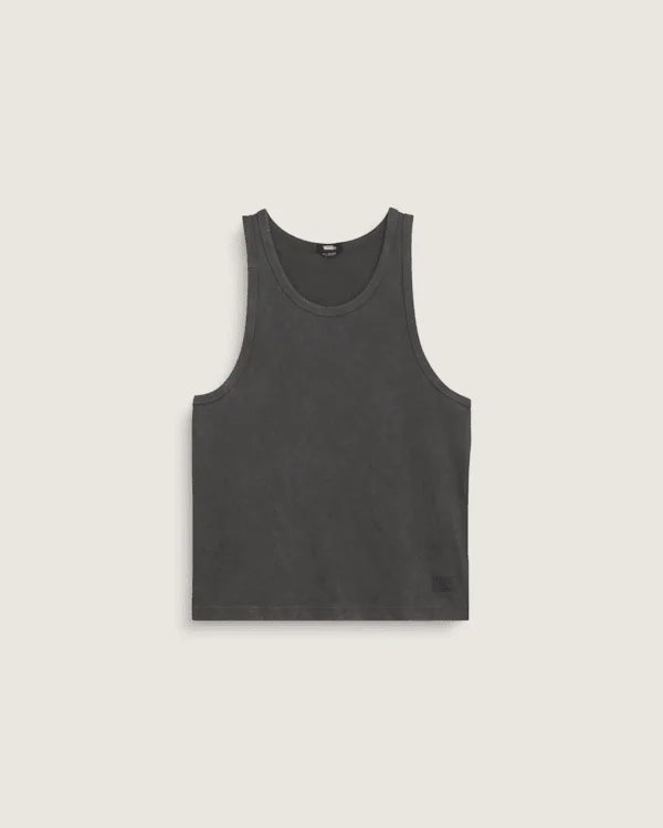 Premium Waffle Tank Top - Faded Black