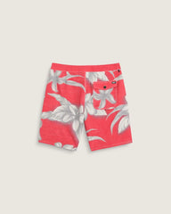 Airbrush Floral Boardshorts - Crimson Haze Red