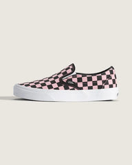 Classic Slip-On Checkerboard Shoe - Pink / Black
