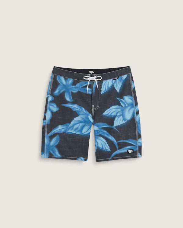 Airbrush Floral Boardshorts - Black